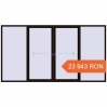 Prețuri Uși glisante de terasă 3700x2000 mm PATIO DOOR REHAU EURO 60 BLACK_BROWN two-sided. Preț: 23 943.48 RON