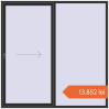 Prețuri Uși glisante de terasă 2300x2300 mm PATIO DOOR REHAU EURO 60 ANTHRACITE_GREY_GLATT two-sided. Preț: 13.851,96 lei