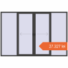 Prețuri Uși glisante de terasă 3300x2200 mm PATIO DOOR REHAU EURO 60 BASALT_GREY two-sided. Preț: 27.327,40 lei