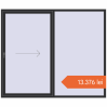 Prețuri Uși glisante de terasă 2370x2000 mm PATIO DOOR REHAU EURO 60 ANTHRACITE_GREY_GLATT two-sided. Preț: 13.376,44 lei