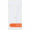 Prețuri Uși de balcon 1230x2710 mm BALCONY DOOR REHAU EURO 60 RAL 9016 Traffic white two-sided. Preț: 407,46 €