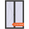 Prețuri Uși de balcon 1600x2400 mm BALCONY DOOR REHAU SYNEGO BASALT_GREY two-sided. Preț: 6.121,22 lei