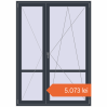 Prețuri Uși de balcon 1500x2100 mm BALCONY DOOR REHAU EURO 70 ANTHRACITE_GREY_STRUKTURAL two-sided. Preț: 5.072,52 lei