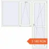 Prețuri Uși de balcon 2100x2200 mm BALCONY DOOR REHAU EURO 60 RAL 9016 Traffic white two-sided. Preț: 3.180,17 lei