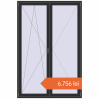 Prețuri Uși de balcon 1600x2400 mm BALCONY DOOR REHAU SYNEGO ANTHRACITE_GREY_GLATT two-sided. Preț: 6.756,01 lei