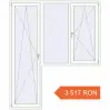 Prețuri Uși de balcon 2000x2390 mm BALCONY DOOR REHAU SYNEGO RAL 9016 Traffic white two-sided. Preț: 3 517.47 RON