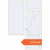 Prețuri Uși de balcon 1950x2840 mm BALCONY DOOR REHAU EURO 70 RAL 9016 Traffic white two-sided. Preț: 3.315,82 lei