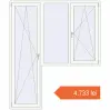Prețuri Uși de balcon 2000x2390 mm BALCONY DOOR REHAU SYNEGO RAL 9016 Traffic white two-sided. Preț: 4.733,39 lei