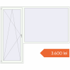 Prețuri Uși de balcon 2722x2250 mm BALCONY DOOR REHAU EURO 70 RAL 9016 Traffic white two-sided. Preț: 3.599,92 lei