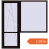 Prețuri Uși de balcon 2000x2100 mm BALCONY DOOR REHAU EURO 60 BLACK_BROWN two-sided. Preț: 3.314,92 lei