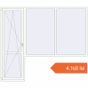 Prețuri Uși de balcon 2750x2350 mm BALCONY DOOR REHAU EURO 70 RAL 9016 Traffic white two-sided. Preț: 4.167,88 lei