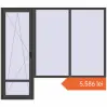 Prețuri Uși de balcon 2632x2300 mm BALCONY DOOR REHAU EURO 70 BASALT_GREY two-sided. Preț: 5.586,08 lei
