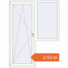 Prețuri Uși de balcon 1500x2000 mm BALCONY DOOR REHAU EURO 70 RAL 9016 Traffic white two-sided. Preț: 2.151,74 lei