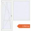 Prețuri Uși de balcon 2000x2100 mm BALCONY DOOR REHAU EURO 70 RAL 9016 Traffic white two-sided. Preț: 2.984,19 lei