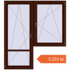 Prețuri Uși de balcon 1800x2000 mm BALCONY DOOR REHAU SYNEGO BLACK_CHERRY two-sided. Preț: 5.220,42 lei
