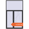 Prețuri Uși de balcon 1700x2820 mm BALCONY DOOR REHAU EURO 60 ANTHRACITE_GREY_GLATT two-sided. Preț: 4.530,01 lei