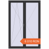 Prețuri Uși de balcon 1600x2400 mm BALCONY DOOR REHAU SYNEGO ANTHRACITE_GREY_GLATT two-sided. Preț: 6 010.16 RON