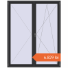Prețuri Uși de balcon 1800x2250 mm BALCONY DOOR REHAU SYNEGO ANTHRACITE_GREY_GLATT two-sided. Preț: 6.829,10 lei