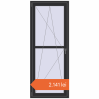 Prețuri Uși de balcon 840x2100 mm BALCONY DOOR REHAU EURO 60 ANTHRACITE_GREY_GLATT two-sided. Preț: 2.141,29 lei