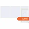 Prețuri Uși de balcon 4000x2400 mm BALCONY DOOR REHAU SYNEGO RAL 9016 Traffic white two-sided. Preț: 5.251,19 lei