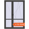 Prețuri Uși de balcon 1500x2100 mm BALCONY DOOR REHAU EURO 70 BASALT_GREY two-sided. Preț: 4.750,51 lei