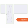 Prețuri Uși de balcon 2500x1800 mm BALCONY DOOR REHAU EURO 60 RAL 9016 Traffic white two-sided. Preț: 2.506,92 lei