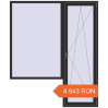 Prețuri Uși de balcon 2000x2400 mm BALCONY DOOR REHAU SYNEGO BLACK_STRUCTURAL two-sided. Preț: 4.943,48 lei