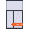 Prețuri Uși de balcon 1700x2820 mm BALCONY DOOR REHAU EURO 60 ANTHRACITE_GREY_STRUKTURAL two-sided. Preț: 4.530,01 lei