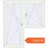 Prețuri Uși de balcon 1730x1970 mm BALCONY DOOR REHAU EURO 70 RAL 9016 Traffic white two-sided. Preț: 3.060,14 lei