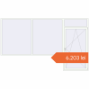 Prețuri Uși de balcon 4000x2400 mm BALCONY DOOR REHAU SYNEGO RAL 9016 Traffic white two-sided. Preț: 6.203,13 lei