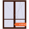 Prețuri Uși de balcon 1800x2170 mm BALCONY DOOR REHAU SYNEGO BLACK_CHERRY two-sided. Preț: 6.331,53 lei