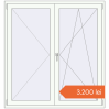 Prețuri Uși de balcon 1500x1600 mm BALCONY DOOR REHAU SYNEGO RAL 9016 Traffic white two-sided. Preț: 3.199,61 lei