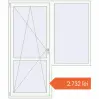 Prețuri Uși de balcon 1700x2000 mm BALCONY DOOR REHAU EURO 70 RAL 9016 Traffic white two-sided. Preț: 2.731,57 lei