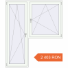 Prețuri Uși de balcon 1750x2050 mm BALCONY DOOR REHAU EURO 60 RAL 9016 Traffic white two-sided. Preț: 2 402.85 RON