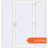 Prețuri Uși de intrare 2000x2100 mm REHAU EURO 60 RAL 9016 Traffic white two-sided. Preț: 6.119,59 lei