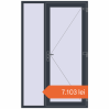 Prețuri Uși de intrare 1400x2240 mm OPTIMUM REHAU BRILLANT ANTHRACITE_GREY_STRUKTURAL two-sided. Preț: 7.102,63 lei