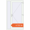 Prețuri Uși de intrare 1200x2100 mm REHAU EURO 60 RAL 9016 Traffic white two-sided. Preț: 4.700,20 lei