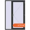 Prețuri Uși de intrare 1500x2200 mm ENERGY-SAVING REHAU SYNEGO ANTHRACITE_GREY_GLATT two-sided. Preț: 8.797,16 lei