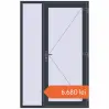 Prețuri Uși de intrare 1350x2100 mm OPTIMUM REHAU BRILLANT ANTHRACITE_GREY_STRUKTURAL two-sided. Preț: 6.680,24 lei