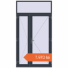 Prețuri Uși de intrare 1400x2600 mm REHAU EURO 60 ANTHRACITE_GREY_STRUKTURAL two-sided. Preț: 7.969,56 lei