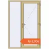 Prețuri Entrance doors 1400x2100 mm DOOR ALU STANDARD 72 RAL 1000 Green beige two-sided. Preț: 8.306,27 lei
