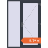 Prețuri Uși de intrare 1500x2100 mm REHAU EURO 60 ANTHRACITE_GREY_STRUKTURAL two-sided. Preț: 5.758,87 lei