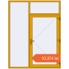 Prețuri Uși de intrare 1800x2340 mm DOOR ALU STANDARD 72 RAL 1004 Golden yellow two-sided. Preț: 10.374,33 lei
