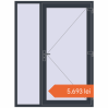 Prețuri Uși de intrare 1500x2015 mm REHAU EURO 60 ANTHRACITE_GREY_STRUKTURAL two-sided. Preț: 5.693,22 lei
