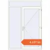 Prețuri Uși de intrare 1630x2380 mm REHAU EURO 60 RAL 9016 Traffic white two-sided. Preț: 4.696,97 lei