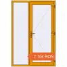 Prețuri Uși de intrare 1400x2100 mm DOOR ALU STANDARD 72 RAL 1006 Maize yellow two-sided. Preț: 7 104.23 RON