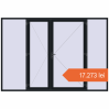 Prețuri Uși de intrare 3500x2400 mm ENERGY-SAVING REHAU SYNEGO BLACK_COOL_110L-2 two-sided. Preț: 17.272,84 lei