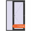 Prețuri Uși de intrare 1400x2240 mm OPTIMUM REHAU BRILLANT ANTHRACITE_GREY_GLATT two-sided. Preț: 7.102,63 lei
