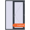 Prețuri Uși de intrare 1400x2100 mm REHAU EURO 60 ANTHRACITE_GREY_STRUKTURAL two-sided. Preț: 5.654,68 lei