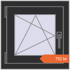 Prețuri Ferestre 500x500 mm OPTIMUM REHAU EURO 70 ANTHRACITE_GREY_GLATT two-sided. Preț: 791,69 lei